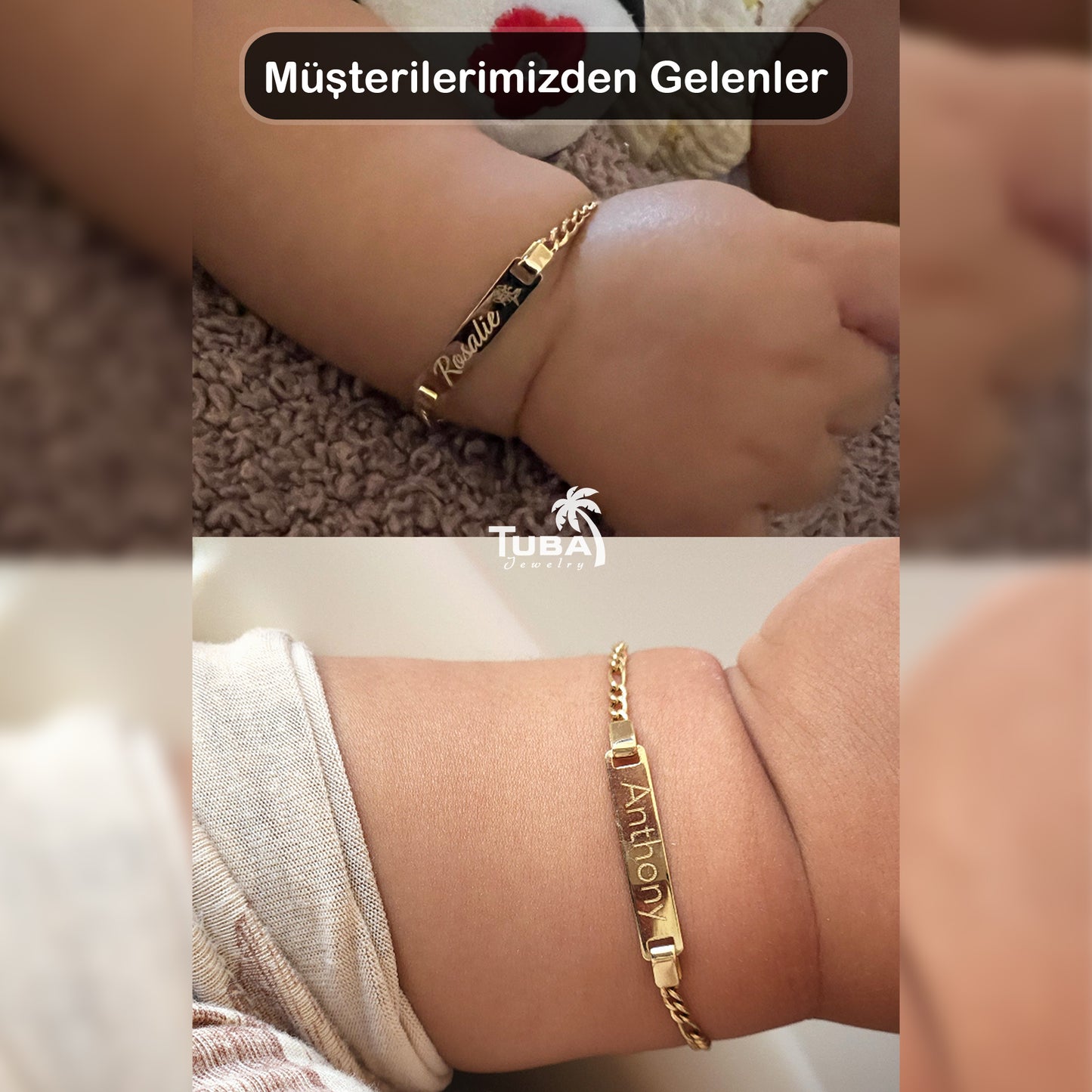 14 Ayar Altın Bebek Künyesi
