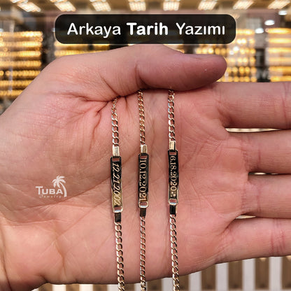 14 Ayar Altın Bebek Künyesi