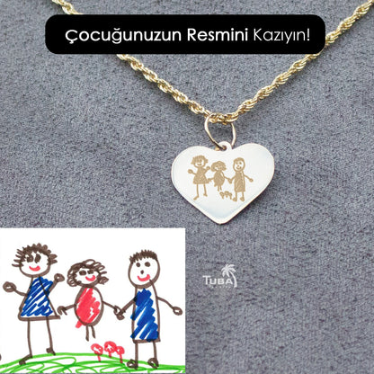 14 Ayar Altın Kalpli Kolye